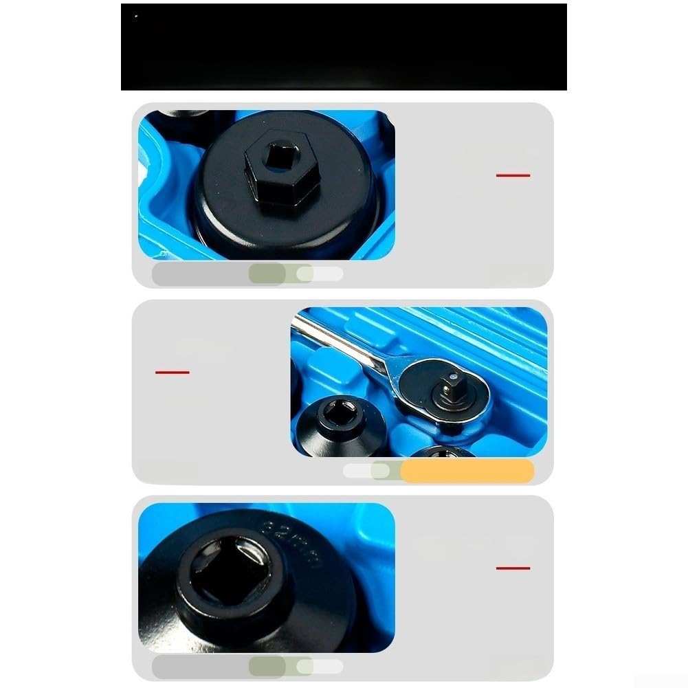 Juego de llaves de filtro de aceite estilo tapa 10 piezas, enchufe de filtro de aceite para Toyota para Lexus para BMW, herramienta de extracción de filtro de aceite