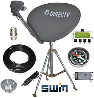 DirecTV SWM SL3S Portable Satellite RV Dish Kit Camping Tailgating with Tripod SWiM and level