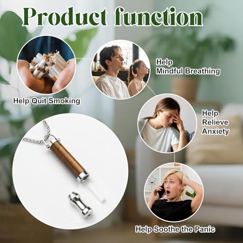 Breathe Free Necklace Classic Shift, Anxiety & Stress Relief Breath Tool for Meditation, Mindfulness and Relaxation,Portable Wellness Gift for Adults4