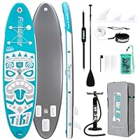 FunWater New TIKI Stand Up Paddle Board SUP Gonfiabile con Deck in EVA Antiscivolo Pagaia Pompa e...
