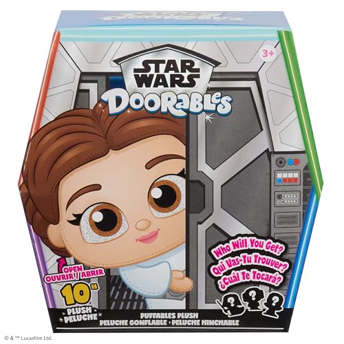 Star WARSâ„¢ Doorables Puffables Plush â€“ Star Wars: A NEW HOPEâ„¢, 10-inch Collectible Plush Featuring Glitter Eyes, Styles May Vary, Kids Toys for Ages 3 Up by Just Play