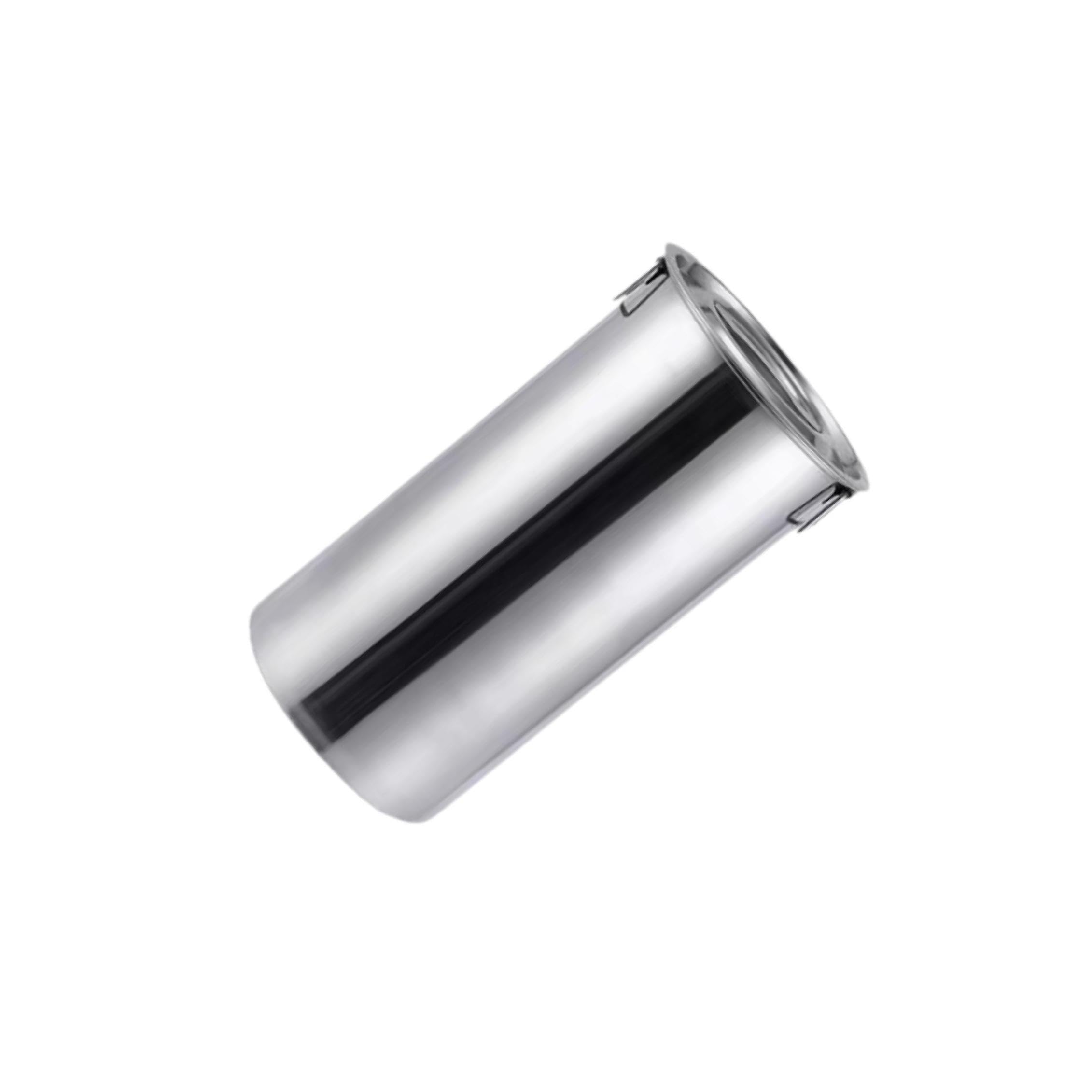 Jarra de leche única, cubo de hielo para guardar bebidas heladas, tés y bebidas en fiestas o reuniones al aire libre. Cubo acero inoxidable con tapa y doble asa, Plata, 22x40cm15L