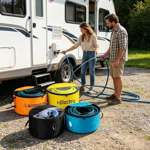 Sac de rangement pour tuyau d'égout de VR étanche et robuste avec housse visible - 3