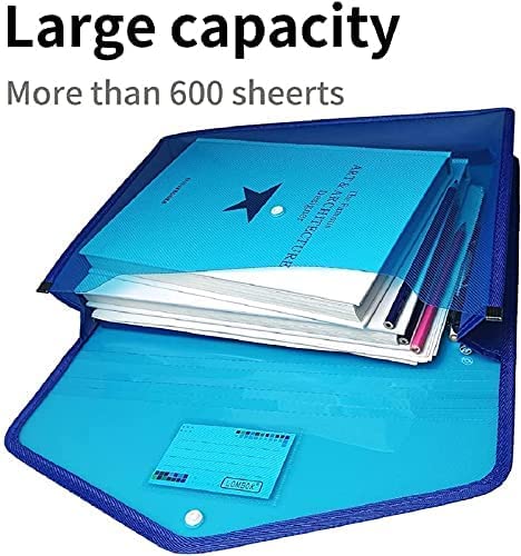 Image of FEDUS Document Holder Envelope Folder,File Storage Bag withSnap Button Transparent Plastic File for Document File Holder /Document Folder for Certificate Legal Document OrganizerPack 4 Multicolor