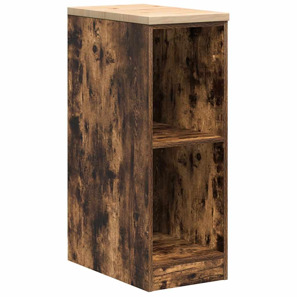 INLIFE Garagen-Aufbewahrungsschrank Räuchereiche Massivholz Kiefer,Wirtschaft & Industrie,Gewerbliche Lagerung,Industrieschränke,Braun,15.95 KG,860530