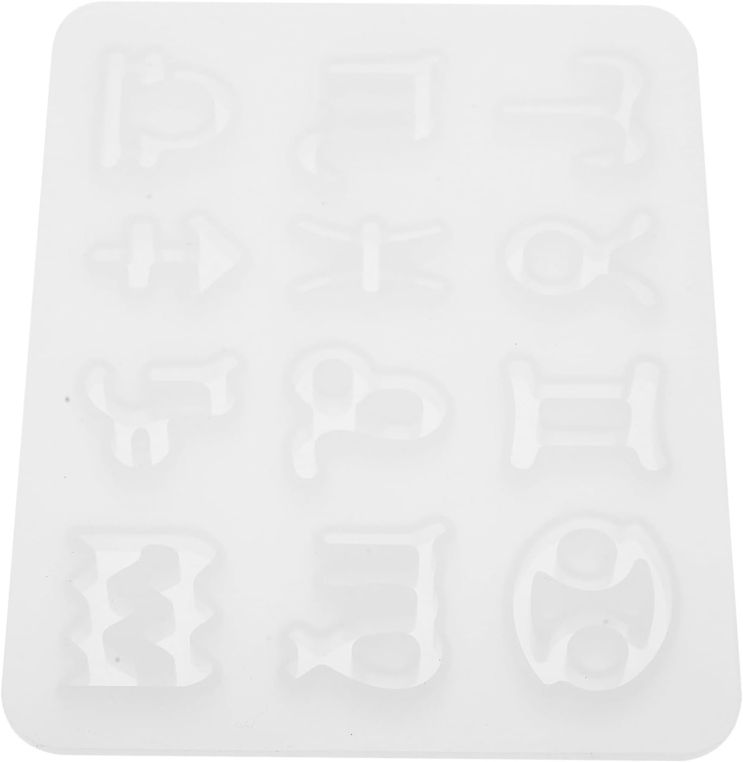 Gadpiparty 12 Zodiac Sign Silicone Pendant Molds DIY Craft Set for Keychain Jewelry Making Resin Casting Accessories for Handmade Art