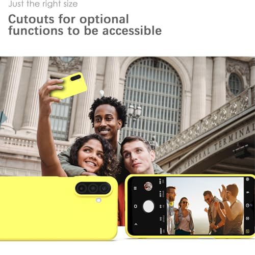 Image of YATWIN Silicone Case for Samsung Galaxy A17 4g /5g, Soft-Touch, Shockproof, DustProof, Antiskid Phone Cover for Samsung Galaxy A17 4g /5g - Yellow