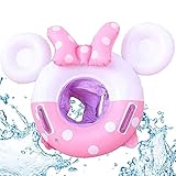 【Fácil de Usar】Este anillo de natación inflable es fácil de inflar y desinflar. Fácilmente plegable para almacenamiento y transporte. Buena opción para actividades al aire libre de verano para niños y disfrutar de un baño divertido.