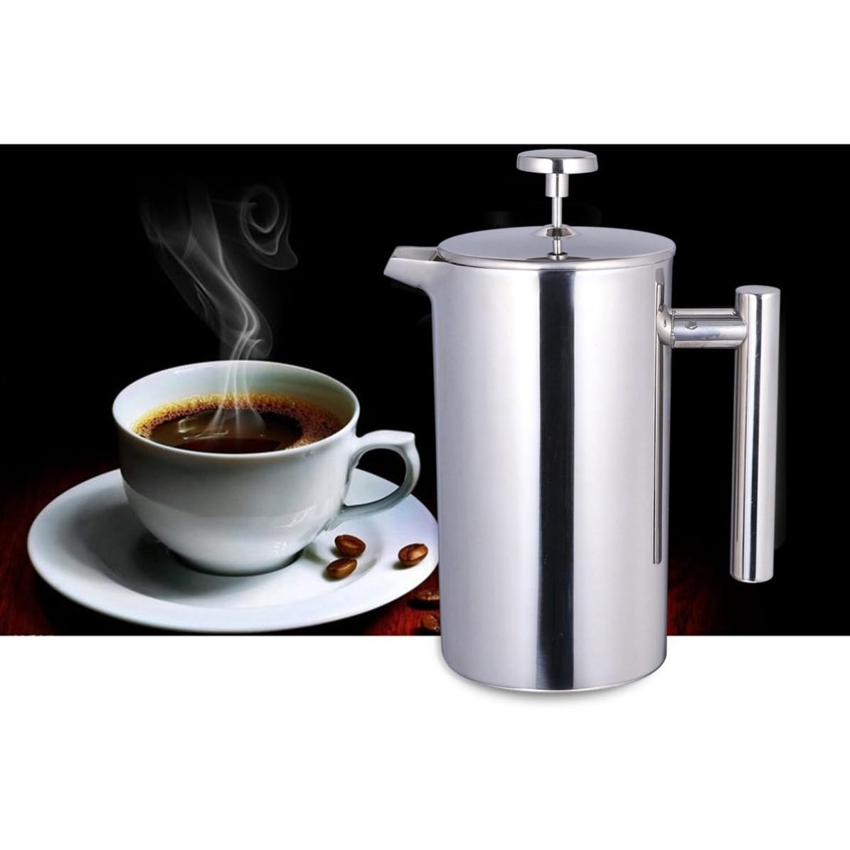 Doppelwandiger Edelstahlbecher 800ml mit Wärmespeicherung und Solidem Design für Outdoor Camping und Reise als Moderner Thermo Kaffeebecher und Teebereiter