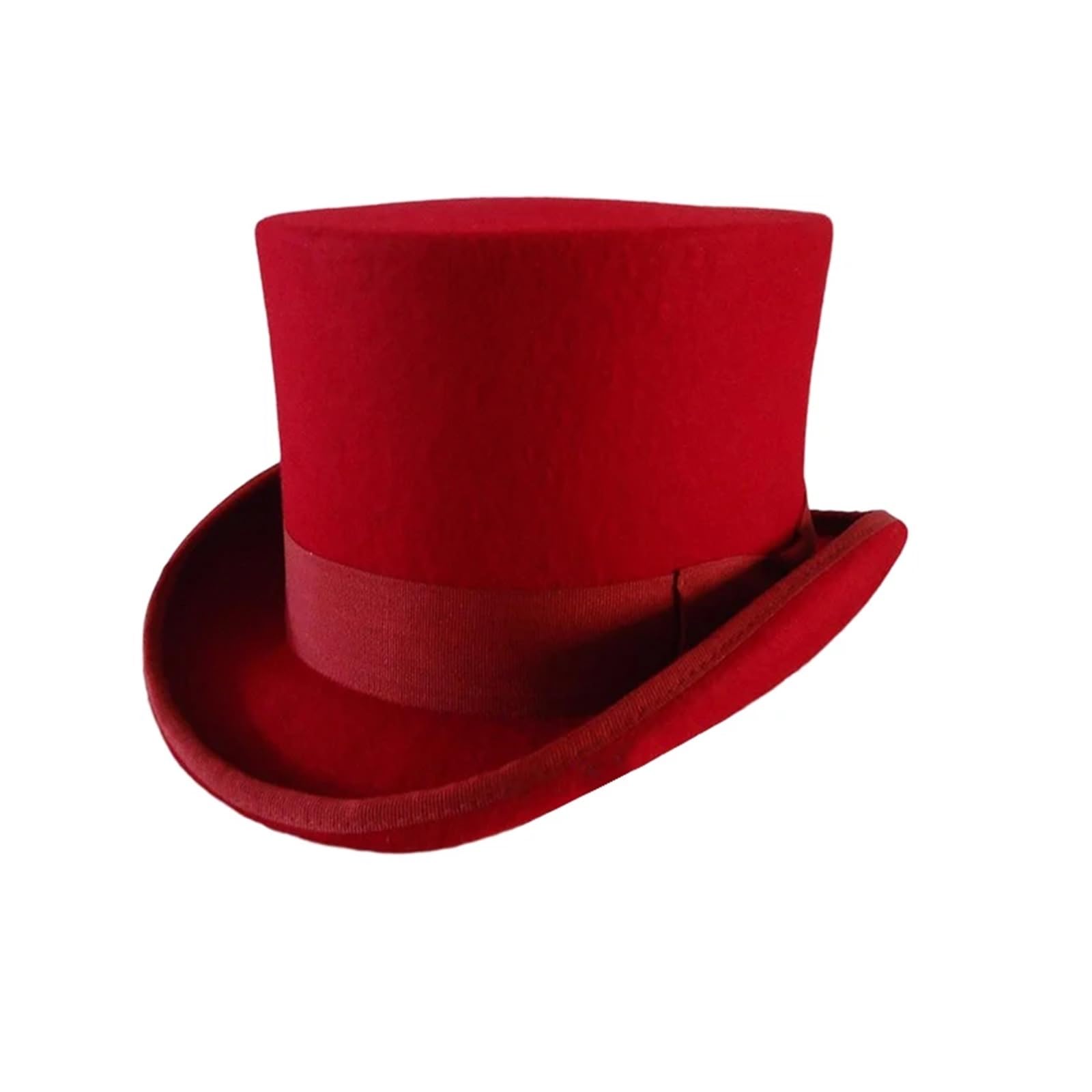 Sombrero de Copa Sombrero de copa fieltro poliéster for hombres y mujeres, sombrero cilíndrica, vestido fiesta, disfraz, teatro mago Fedora para Una Gala