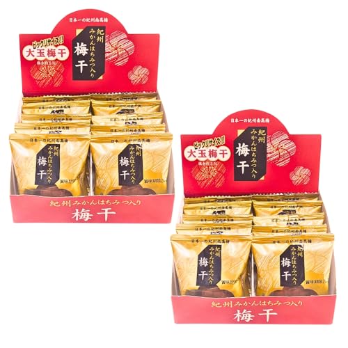 紀州みかんはちみつ入り梅干 大玉梅干 ビックリサイズ 紀州南高梅 塩分5% 個包装 和歌山 紀州産 おやつ 高級 マルチョウフーズ (10粒入り2箱セット)