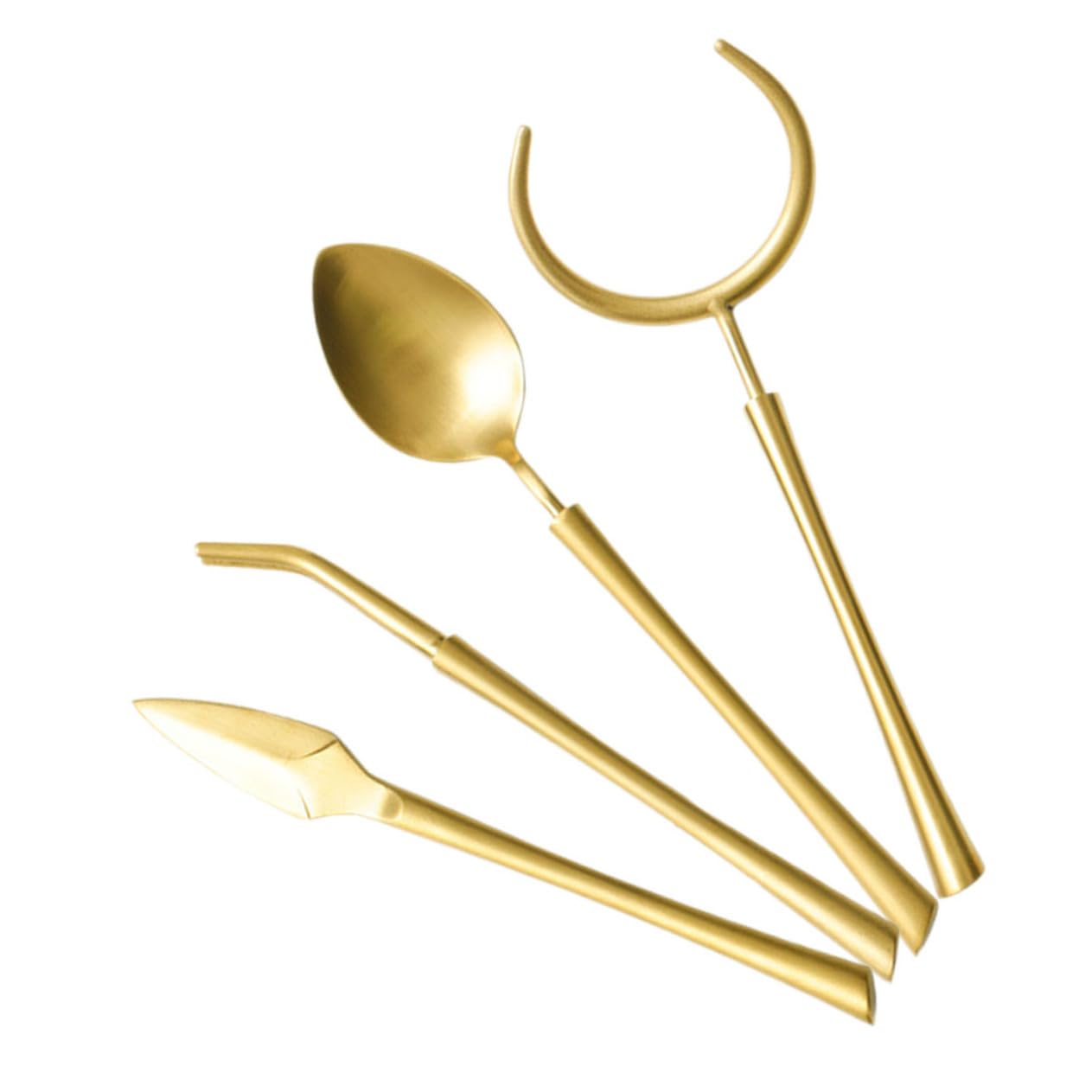 Luxshiny 1set Stainless Steel Gongfu Tea Accessories Tea Ceremony Tools Includes Fork Needle Clip and Scoop Elegant Design for Home and Restaurants