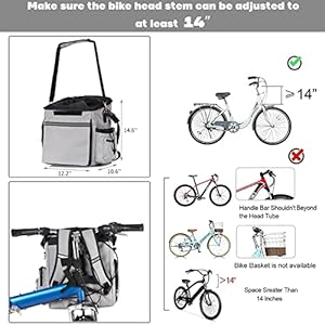   Pet-Bicycle-Carrier-Waterproof-Dog-Bike-Basket-Bag-with-Reflective-Stripe-Pet-Bike-Basket-Adjustable-Shoulder-Strap-Pet-Travel-Bag-Safe-Dog-Backpack-Carrier-for-Small-Medium-Cats-and-Dogs
