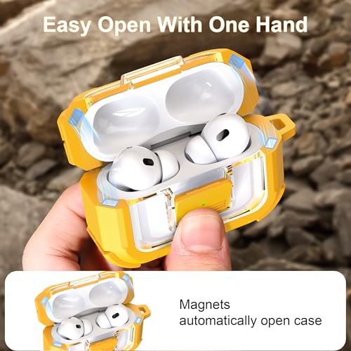 Image of RFUNGUANGO AirPods Pro 2 Case with Lock Carbon Fiber Series, Gray