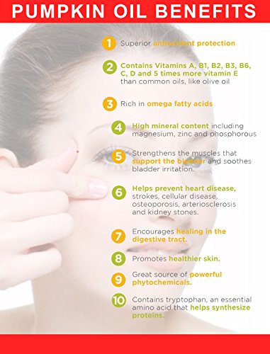 Image of KAZIMA Pumpkin Seed Cold Pressed Carrier Oil - 100% Pure Natural & Undiluted For Skin care & Hair care (100ML)