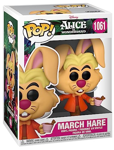 March Hare Pop #1061 - Figura de vinilo de 70 aniversario de Alicia en el país de las maravillas (con caja protectora de plástico)
