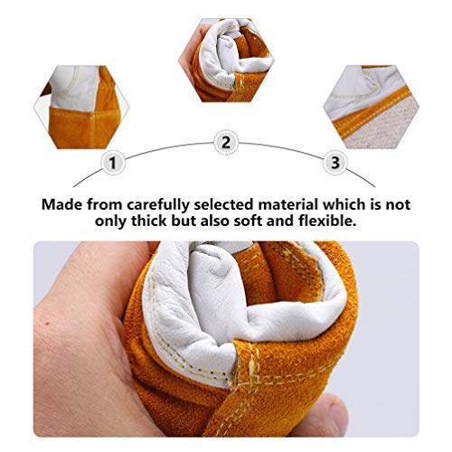 Angoily Luvas de Trabalho Luvas de Couro Do Couro para As Mulheres Homens Armazém Trabalho de Restau