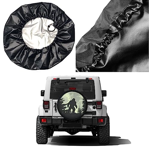 Image of Full Moon Spare Tire Cover Dust-Proof Wheel Tire Cover Fit Trailer, RV, SUV and Many Vehicle 16 Inch
