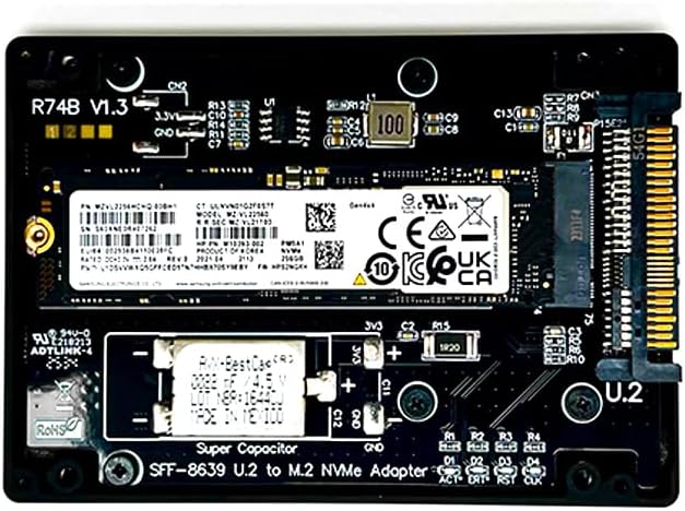 JMT ADT-R74 M.2 MKey NVMe to U.2/U.3 SSD Adapter Enclosure Support M2 2230/2242/2260/2280 SSD DDR4 (R74B-02F)