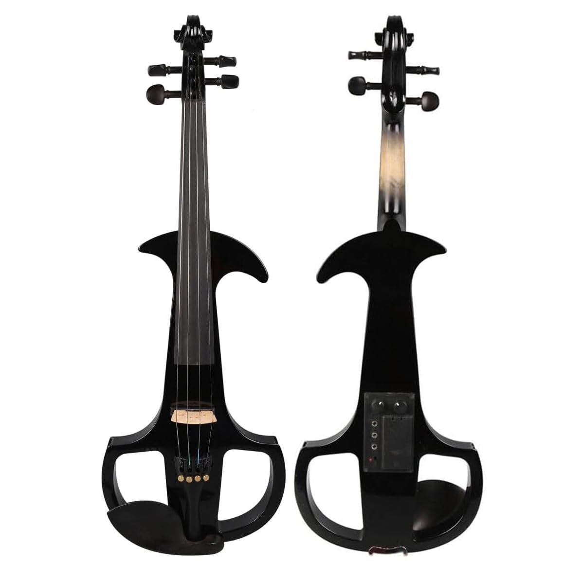 Electric Violin kit 4/4 size violin with bow,case Silent Violin Nice Tailpiece Solid wood body Ebony fittings black