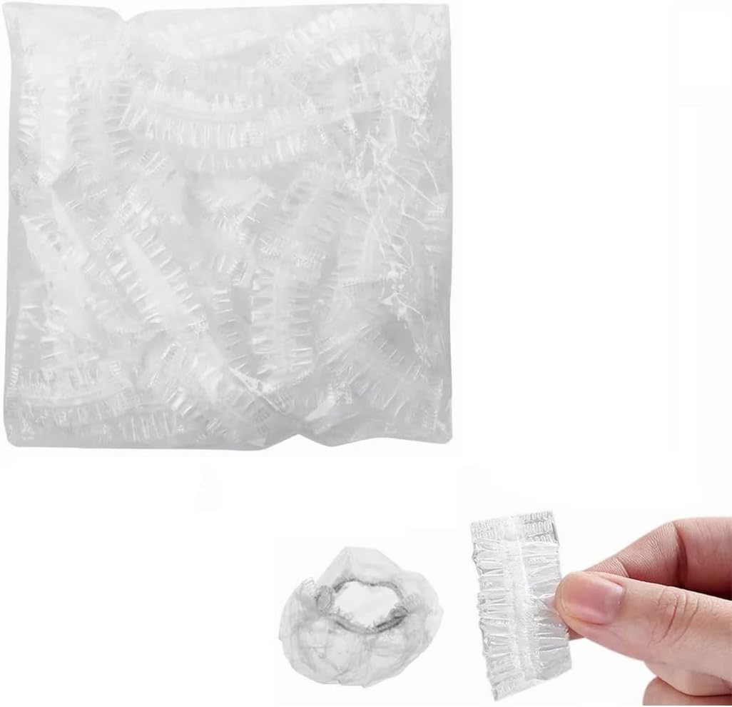 Clyhon 200 Piezas Protector de Oreja Desechable Transparente Cubiertas Para Los Oídos Protectores Auditivos Desechables Impermeables de Oído para Tinte de Pelo Baño