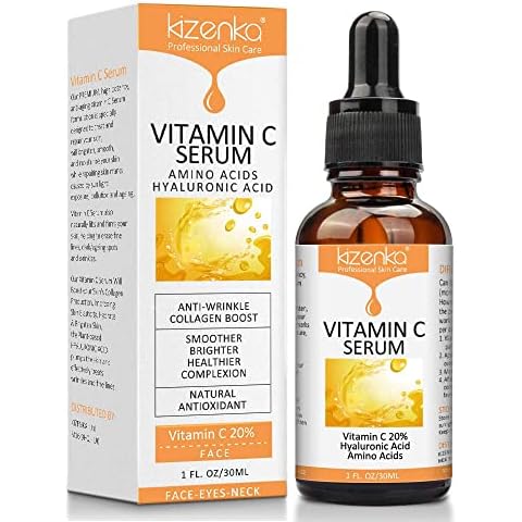 PREMIUM BIO-ACTIVE VITAMIN C Face Serum With Hyaluronic Acid, Retinol, Powerful Amino Acids - Anti-Ageing, Anti-Wrinkle Facial Serum, Boosts Collagen Helps Erase Fine Lines Reduces Skin Discoloration Cover
