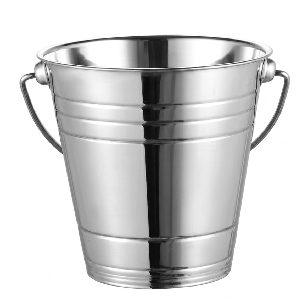 Whyzsjnclg Wine Bucket 2L Stainless Steel Ice Bucket for Parties Bars KTV, Silver