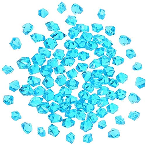Promote Trader Acrylic Pirate Colored Jewels Faux Diamond Crystals Treasure Gems for Tables Decorations, Vase Fillers or Birthday Decoration, Party Favors for Arts and Crafts (Aqua Blue, 100 g)-image-39