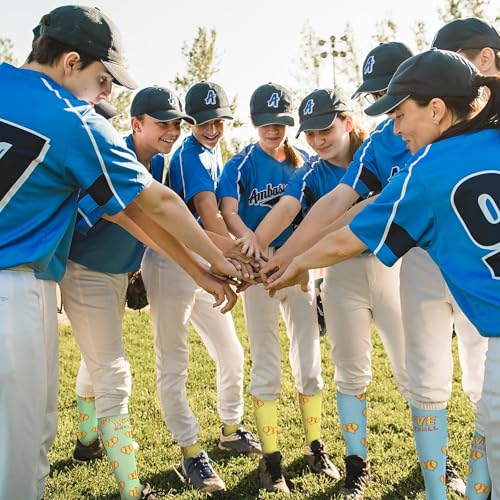 3 Pair Love Heart Softball Socks for Youth Women Athletic Knee High softball Socks for Girls Birthday Party Gift4