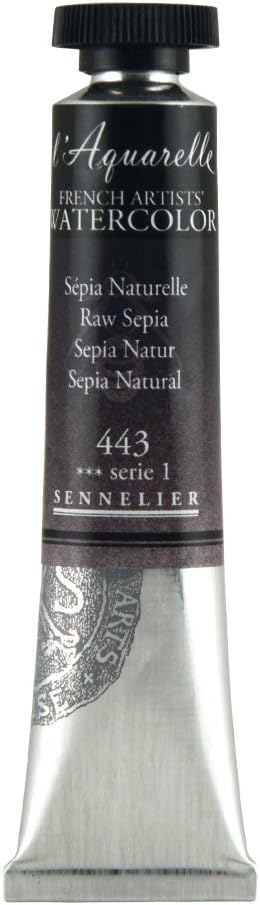 SENNELIER L'Aquarelle French Watercolor, 21ml Tube, S1 Raw Sepia