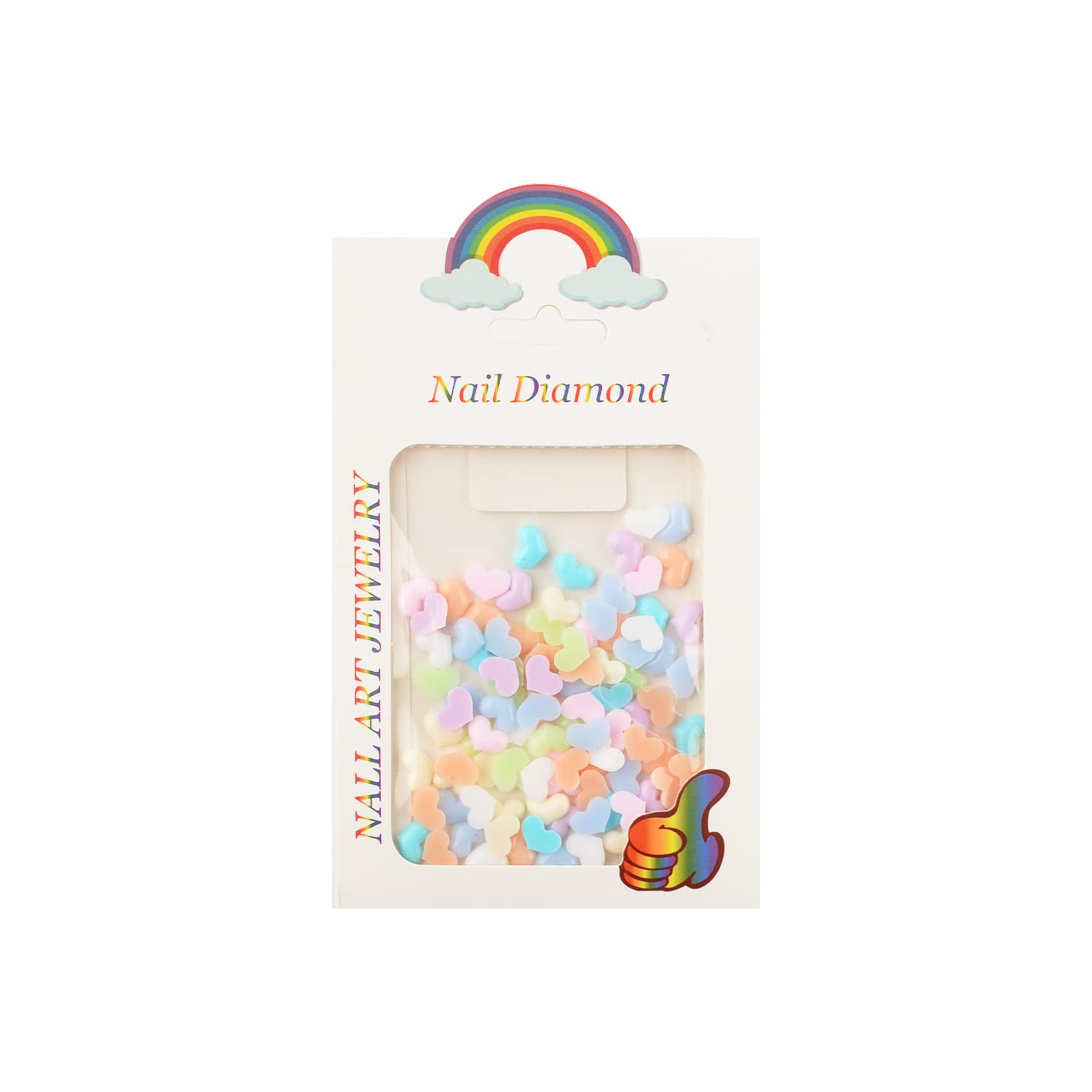 100 Pcs Colorful Heart Nail Art Charms, 3D Mixed Love Hearts Rhinestones Flat Back Jelly Resin Jewelry Decals for Valentine's Day, Women Craft DIY Manicure Decoration Accessories 9 Colors