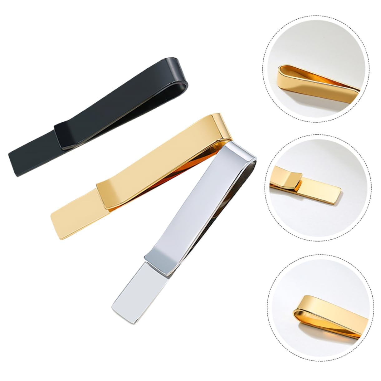 9piezas Clip Para Corbata De Inoxidable Diseño Clásico y Moderno Accesorio De Negocios Para Hombre Para Formalidades