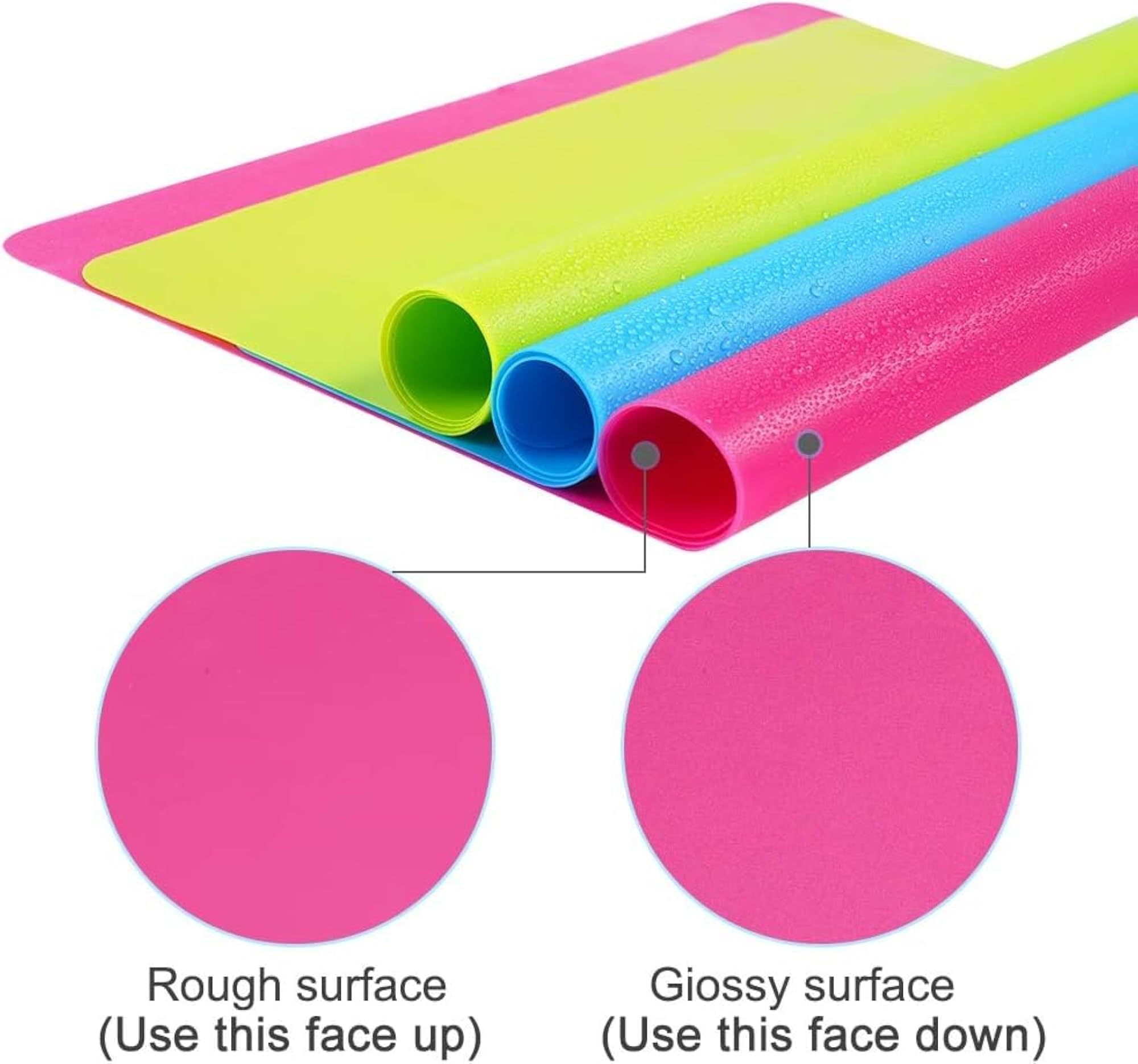 3 Pack Large Silicone Sheets for Crafts & Jewelry Casting