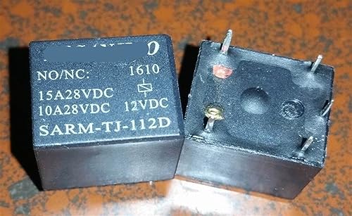 Relé 5 pines SARM-TJ-112D T73-1C-12V para circuitos electrónicos de automoción y proyectos domésticos