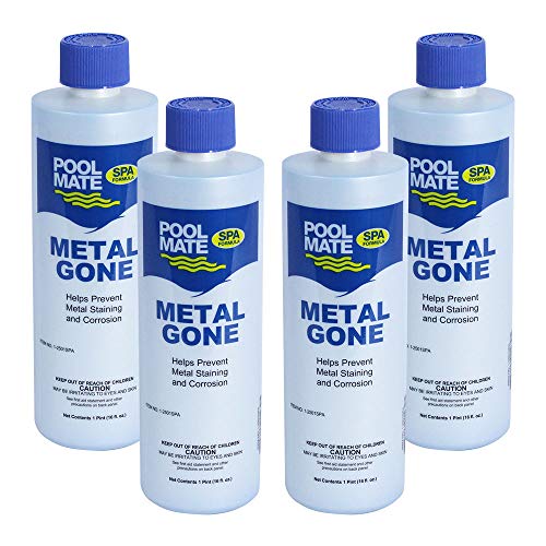 Image of Pool Mate 1-Pint 4-Pack Premium Metal Gone for Hot Tubs, Spa Metal Remover