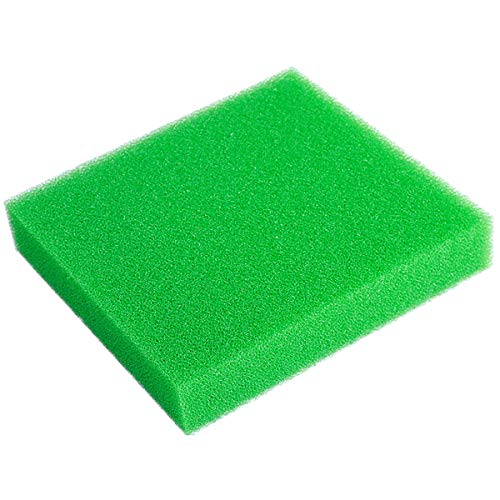 Image of AQUANEAT Aquarium Filter Sponge Open Cell Foam Sheet Bio Sponge Filter Media Pad HMF Fish Tank Sump Divider (11 inch Lx 10.25 inch W x 2 inch H, Green)