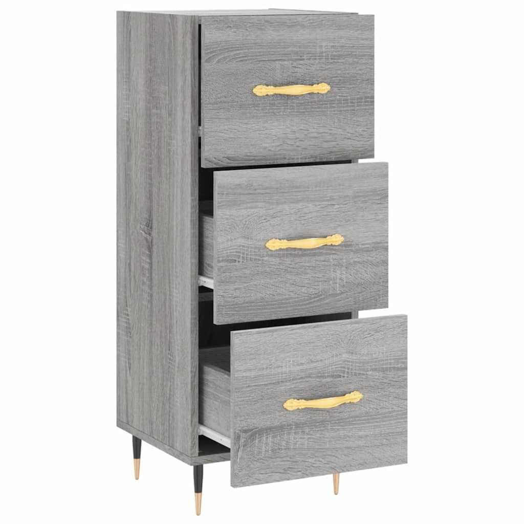 Credenze Cucina 34,5x34x90 cm Grigio Sonoma Legno Multistrato Moderna Buffet Struttura Robusta Armadietto Versatile Mobile Laterale Sala da Pranzo Piano Robusto e Stabile per Piante