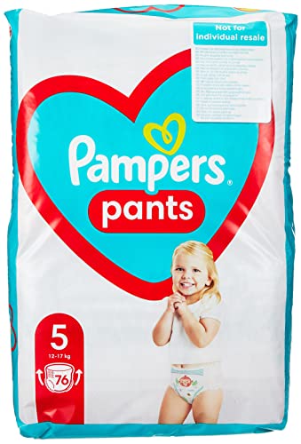 Pampers Pants - Barra para pañales (tamaño 5, 152 unidades, 12 kg-17 kg, con función antifugas trasera)