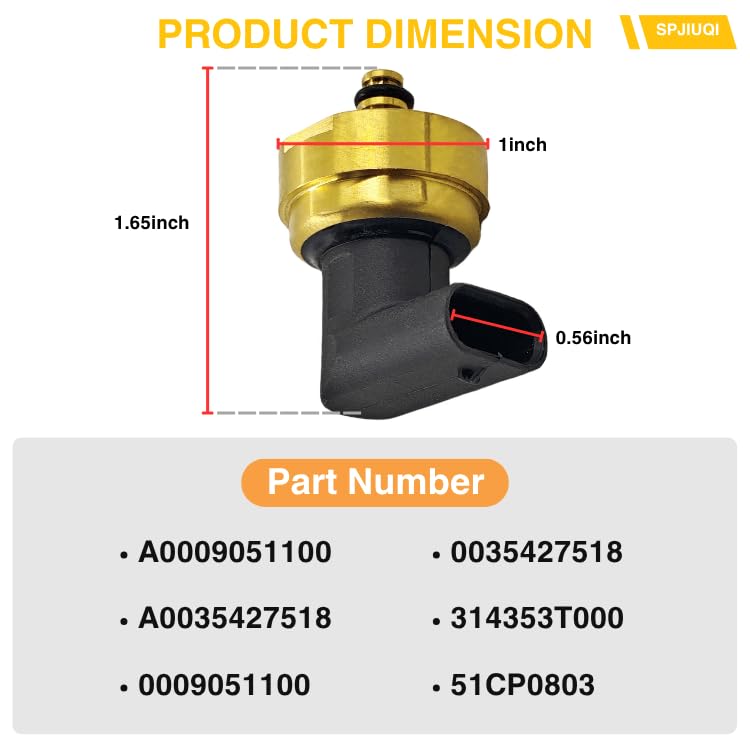 A0009051100, Fuel Tank Pressure Sensor - for Benz 2012-2015 C250, C300, C350, C63 AMG, CL550, CL600, CL63 AMG, CL65 AMG, CLA250, CLA45 AMG, CLS550, E350, E400, E550, 0009051100, 51CP0803