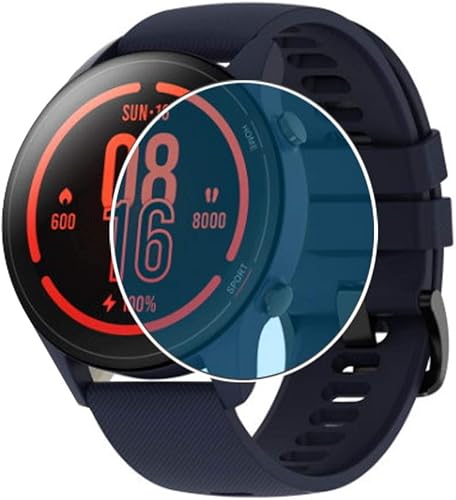 Puccy - Protector de pantalla antiluz azul compatible con Xiaomi Mi Watch Revolve Smartwatch TPU Guard no protectores de cristal templado