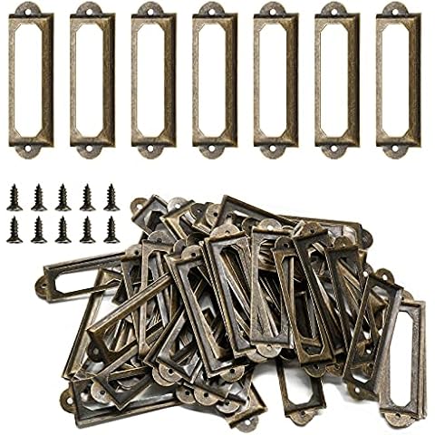 Qjaiune Metal Label Holders with Screws Cover