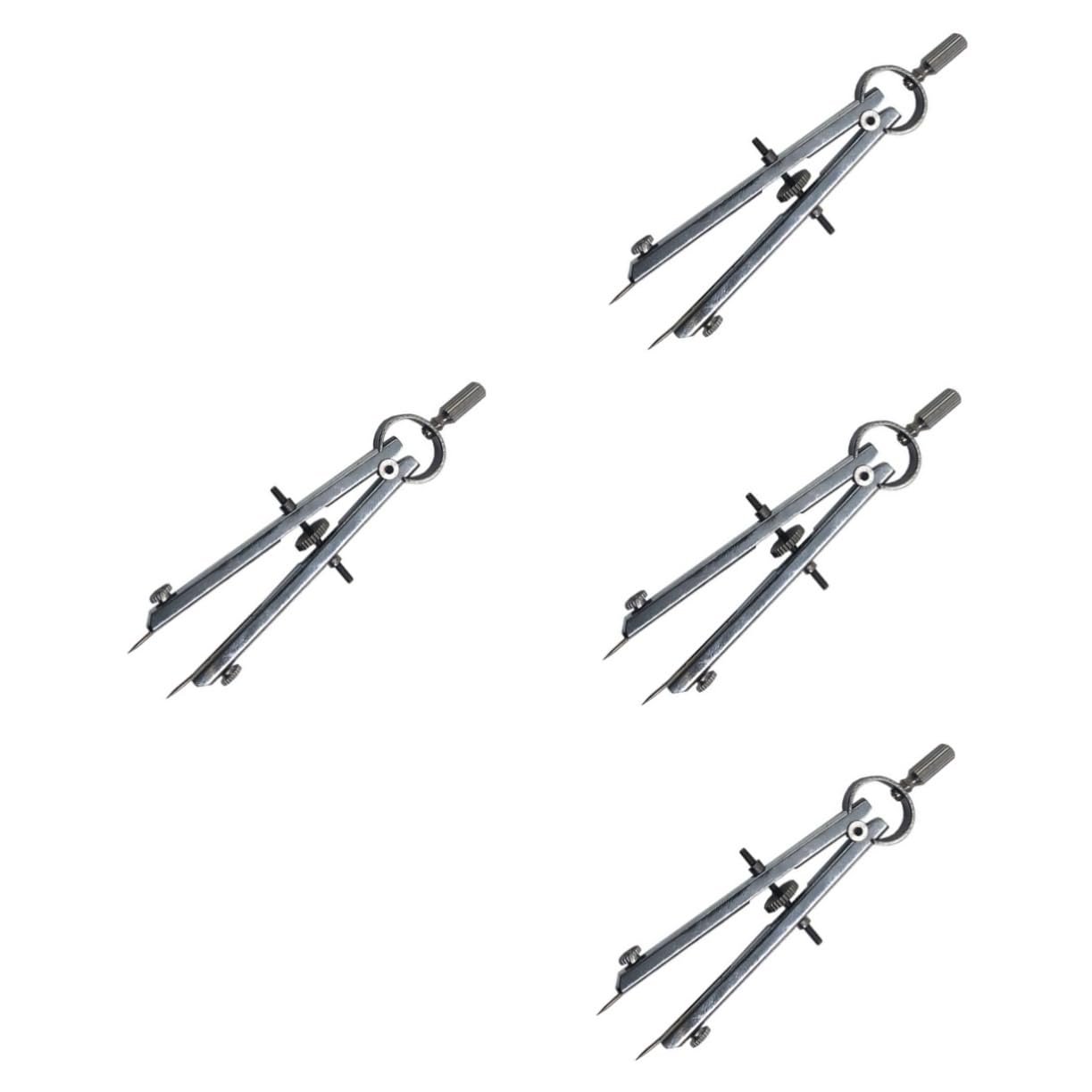 NUOBESTY 4 Pièces boussoles boussole pour les mathématiques boussole mathématique compas scolaire compas de charpentier Fournitures de bureau boussole pour la géométrie Acier inoxydable