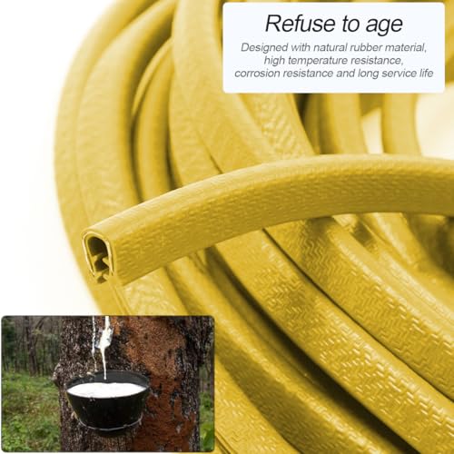 Image of Osilly Car Door Edge Guards, 16Ft Rubber Seal Car Door Edge Trim, U Shape Door Edge Protector Guard, Aluminum Weather Proofing Automotive Door Edge Molding Protection for Most Car (Yellow)