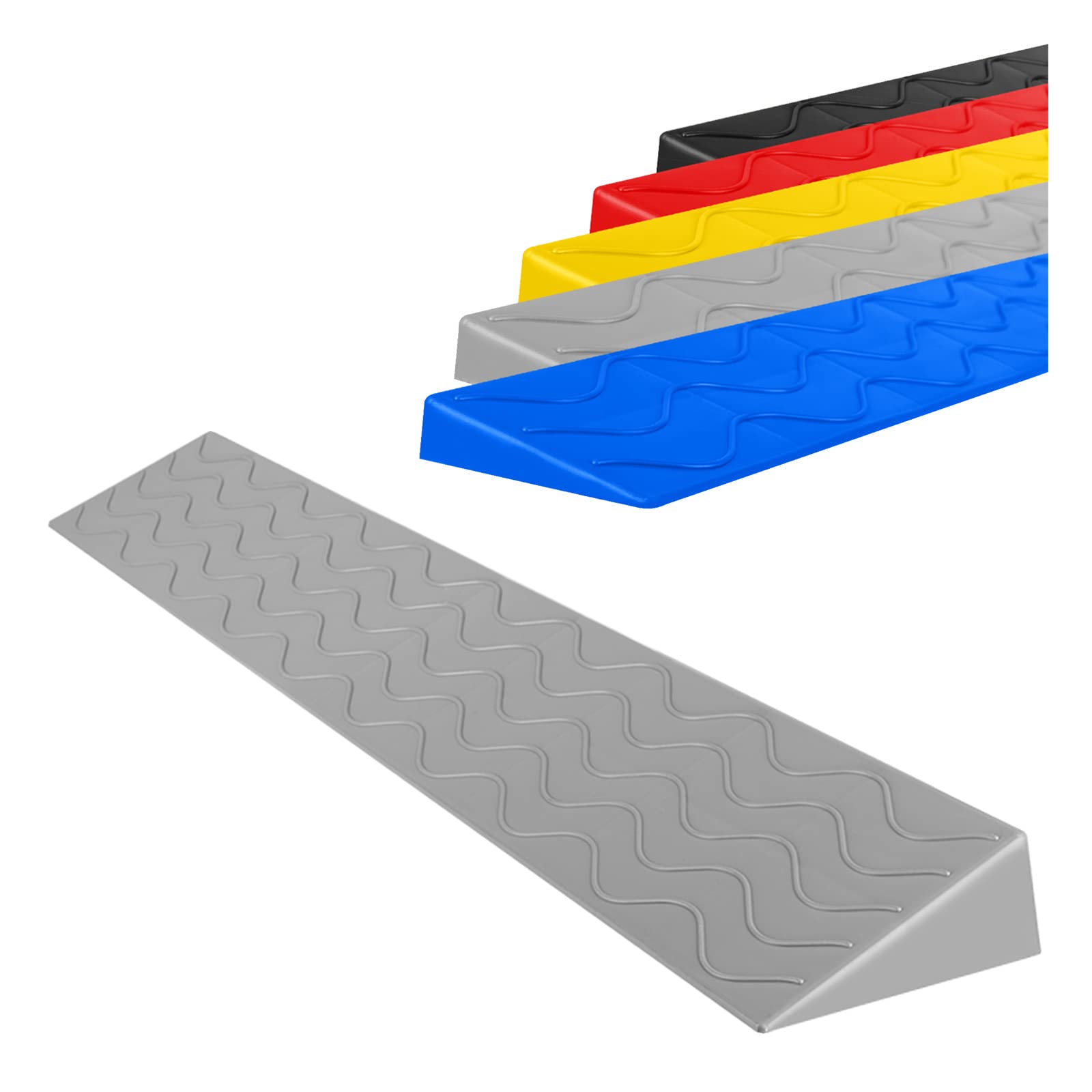 Rampa portátil para silla de ruedas para puertas y umbrales, 100 x 12 x 5 cm, rampa de acera para un fácil acceso, ideal para barrer robots, bicicletas, scooters y equipaje, canal de elevación