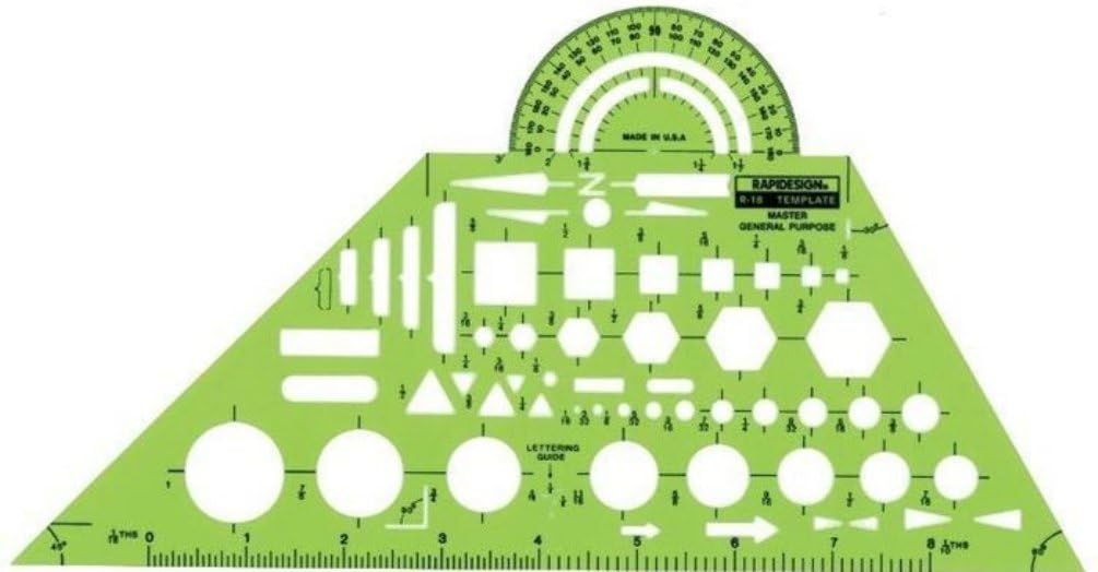 Rapidesign Master General Purpose Template, 1 Each (R18)