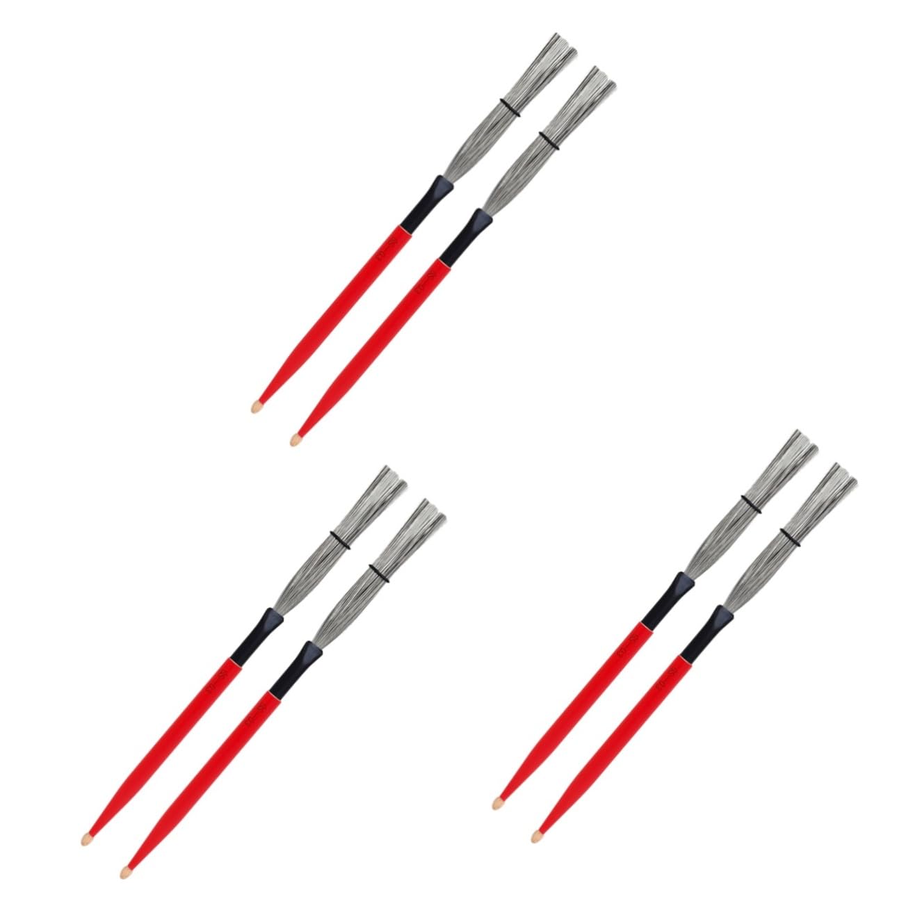 VICASKY Practical Drum Brush Wire Drum Brush Wooden Handle Non-slip for Percussion