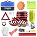 PACETAP Car Roadside Emergency Kit, Essential Auto Safety Road Side Assistance Tool Kit with LED Road Flare, Jumper Cables, Towing Rope, Triangle and More Winter Vehicle Accessories