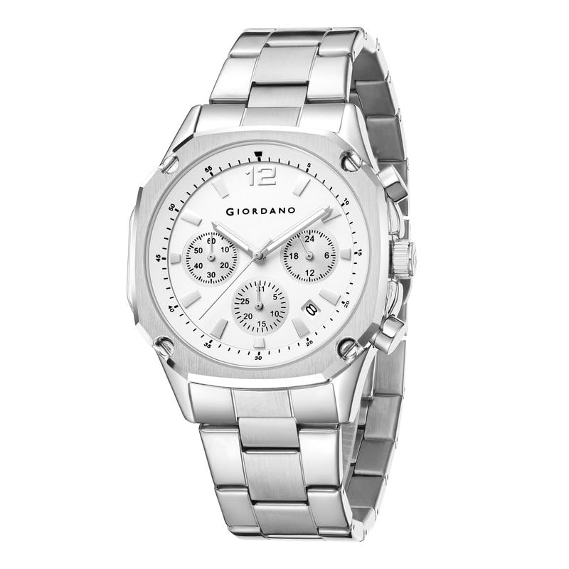 giordano Chronograph Watch for Men with Round Dial, Quartz Movement, Three Sub-Dials, Date Display and Stainless Steel Strap - GZ-50203-picture-27