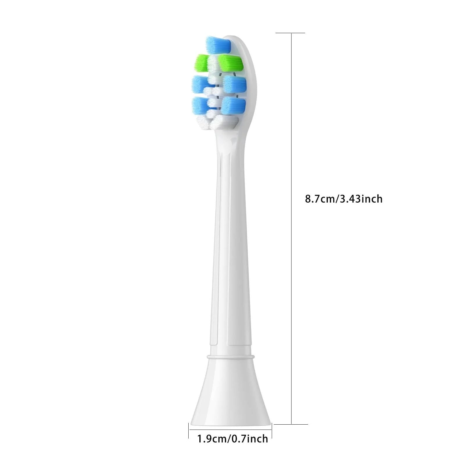 Paquete de 4-16 recambios universales for mangos cepillos dientes eléctricos | Cabezales de repuesto for cepillos de dientes(4White 4Black)