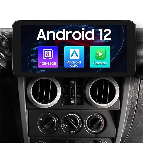 Rádio estéreo automotivo de 10,33 polegadas para Jeep Wrangler JK 2007-2018, 8Core GPS de navegação